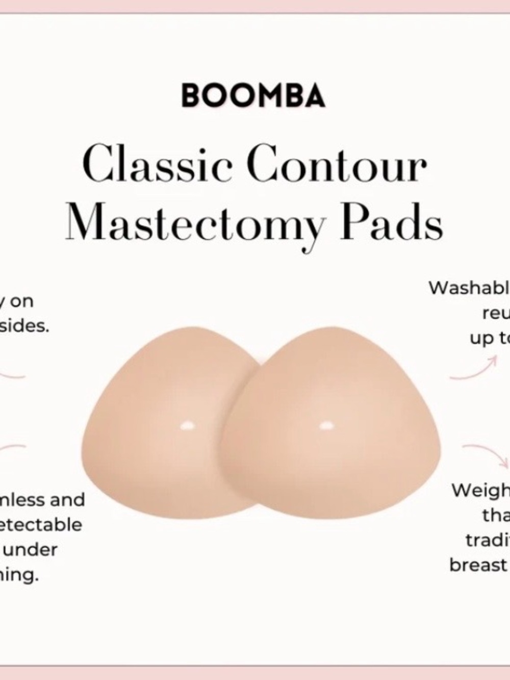 Boomba Classic Contour Mastectomy Pads - Beige (Size A)